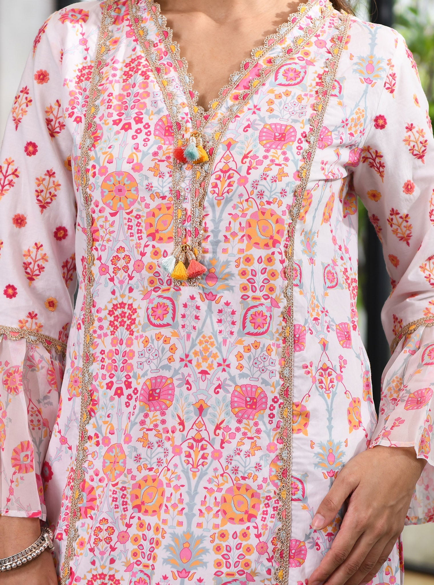 Isla Supima Cotton White Kurta Set