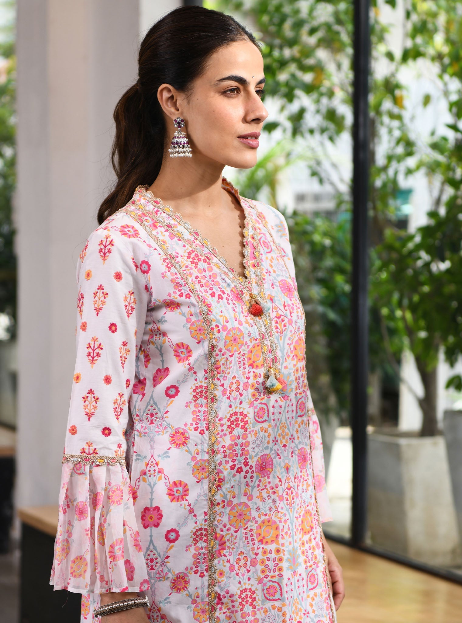 Isla Supima Cotton White Kurta Set