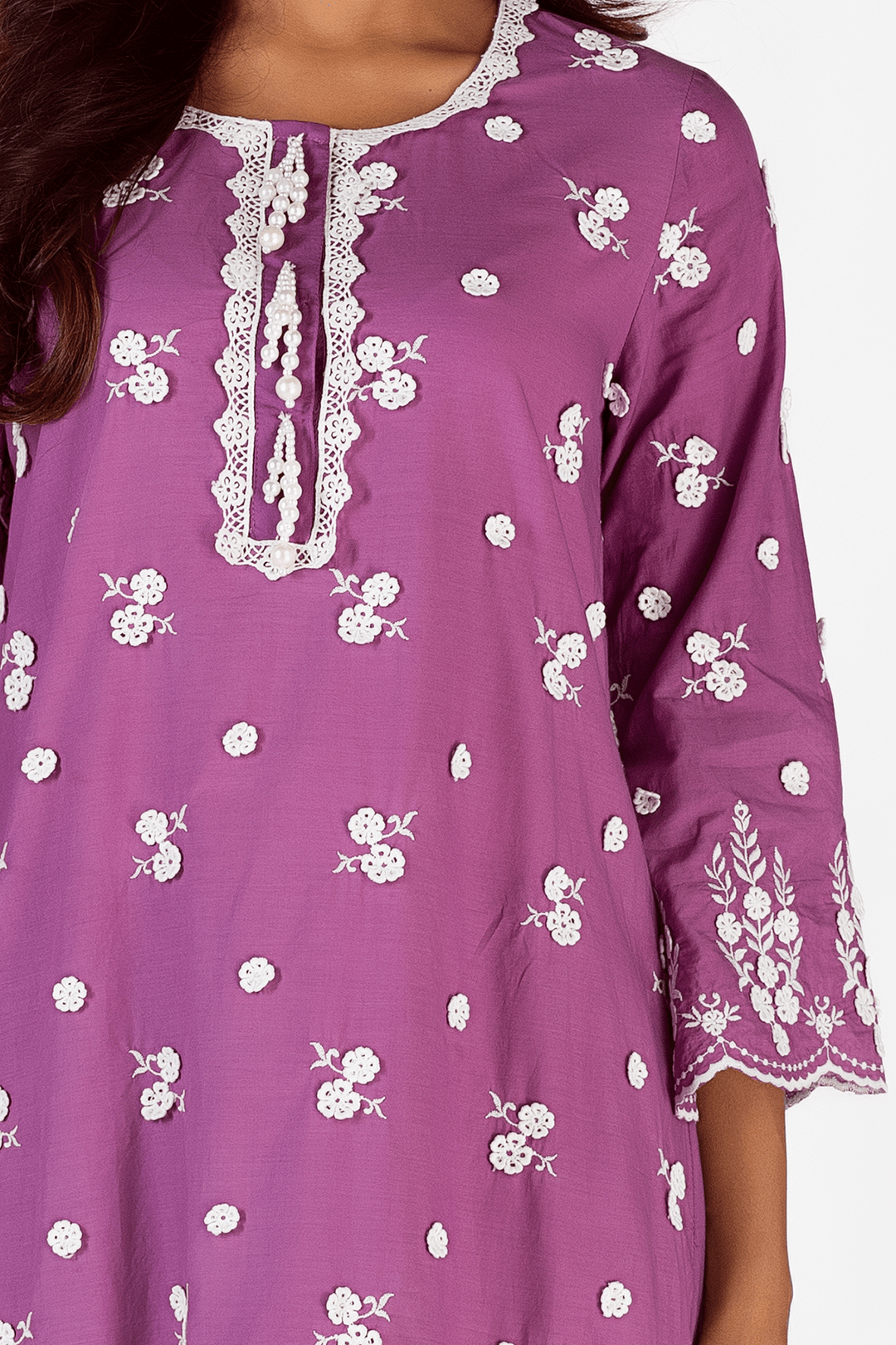 Jade Supima Cotton Purple Kurta Set