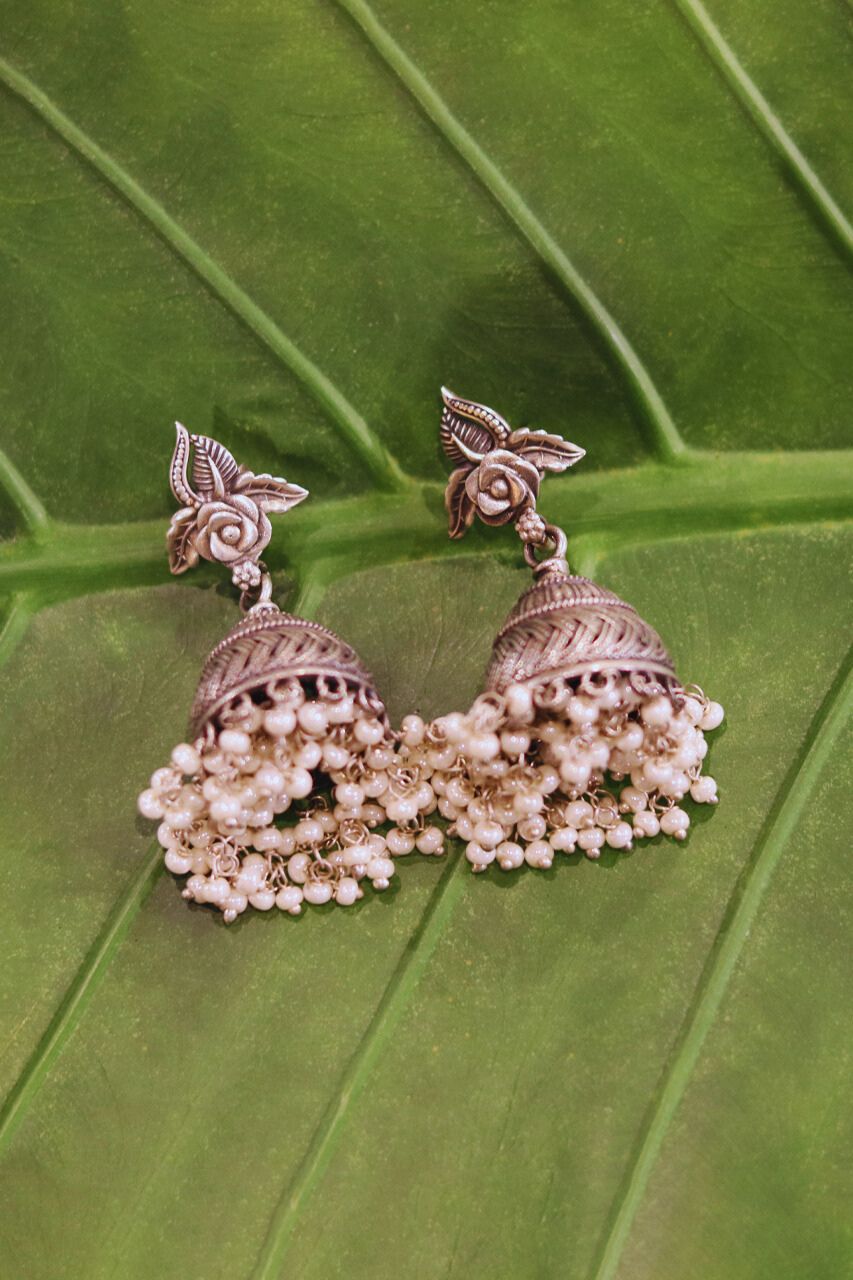 Pure Silver Dhaara earrings