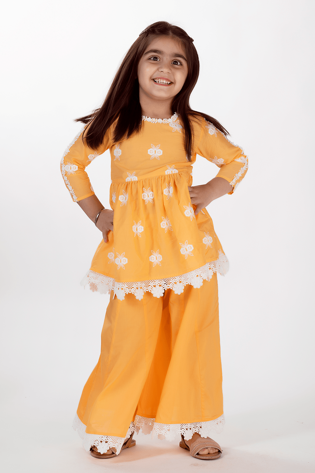 Jolie Supima Cotton Orange Kurta Set