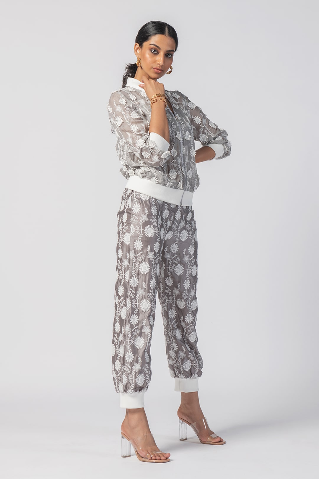 Juniper Organza Grey Jacket Co-Ord Set