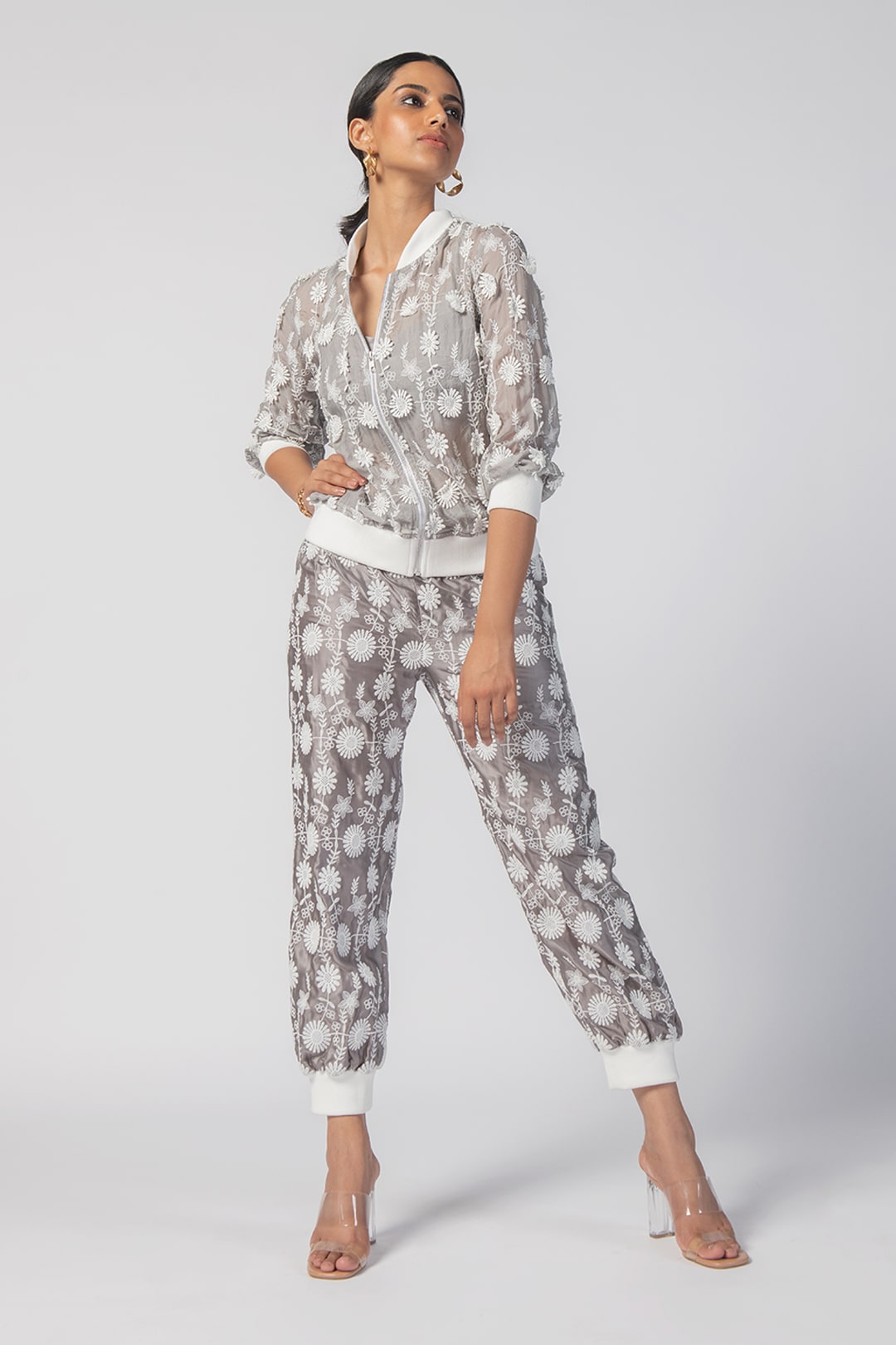 Juniper Organza Grey Jacket Co-Ord Set