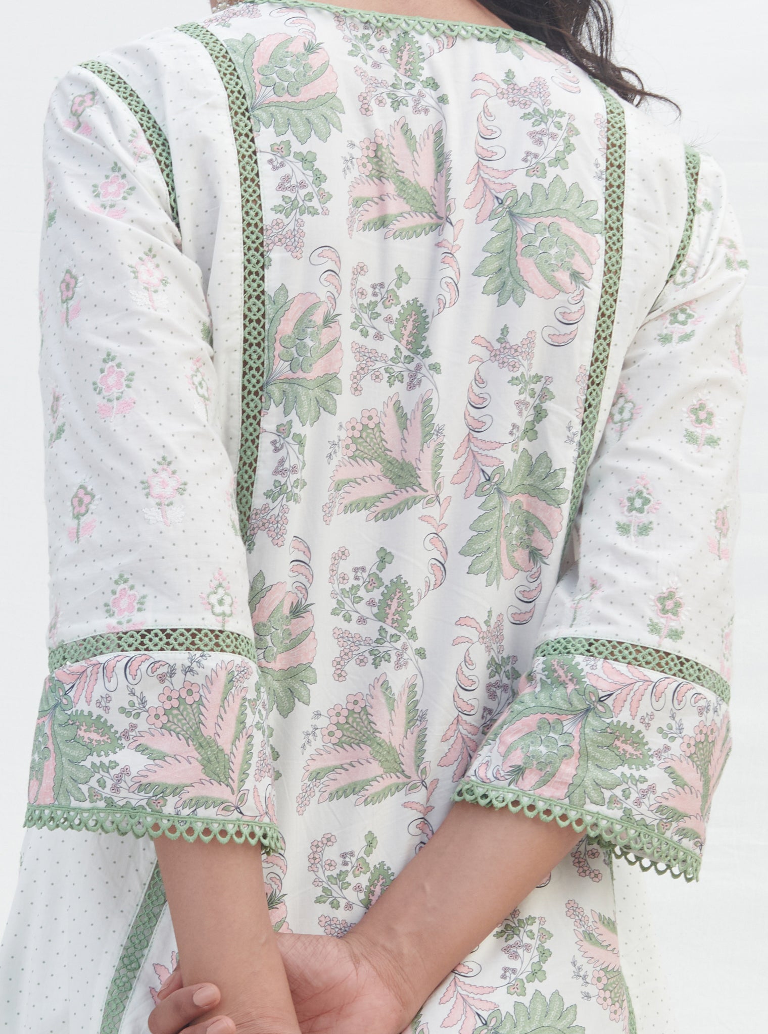 Kalina Supima Cotton Green Kurta Set