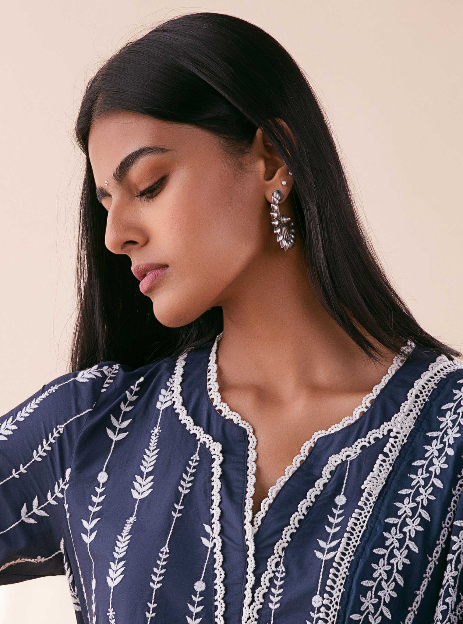 Pure Silver Kani Earings