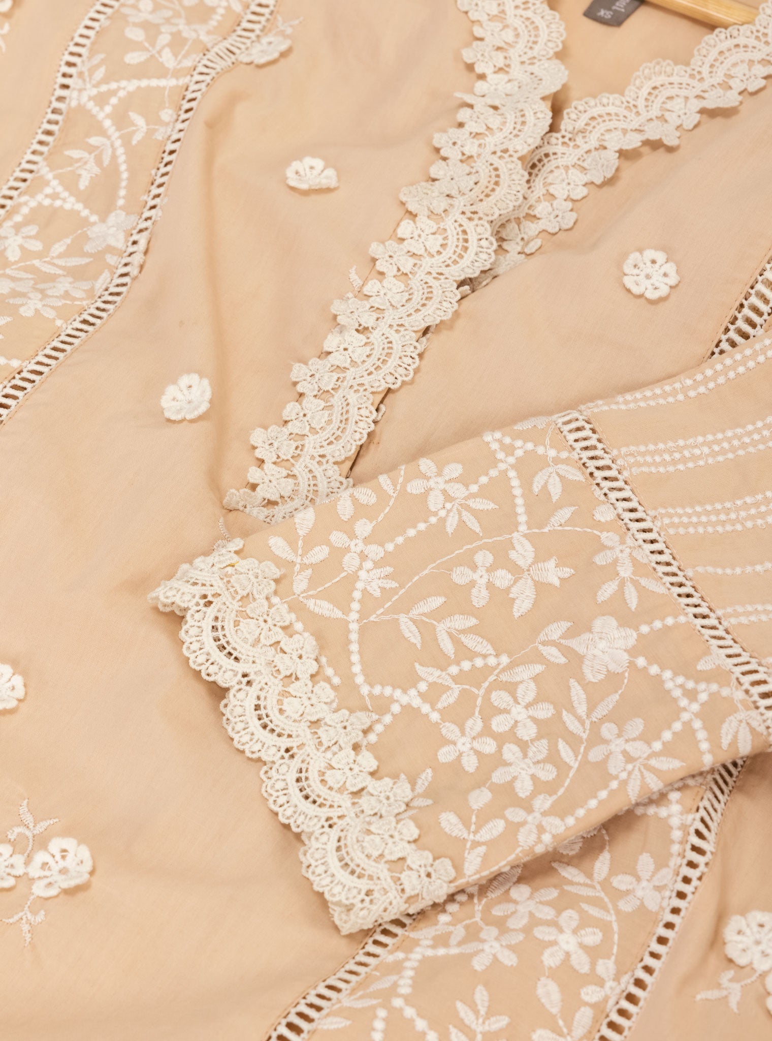 Kaza Supima Cotton Beige Kurta Set