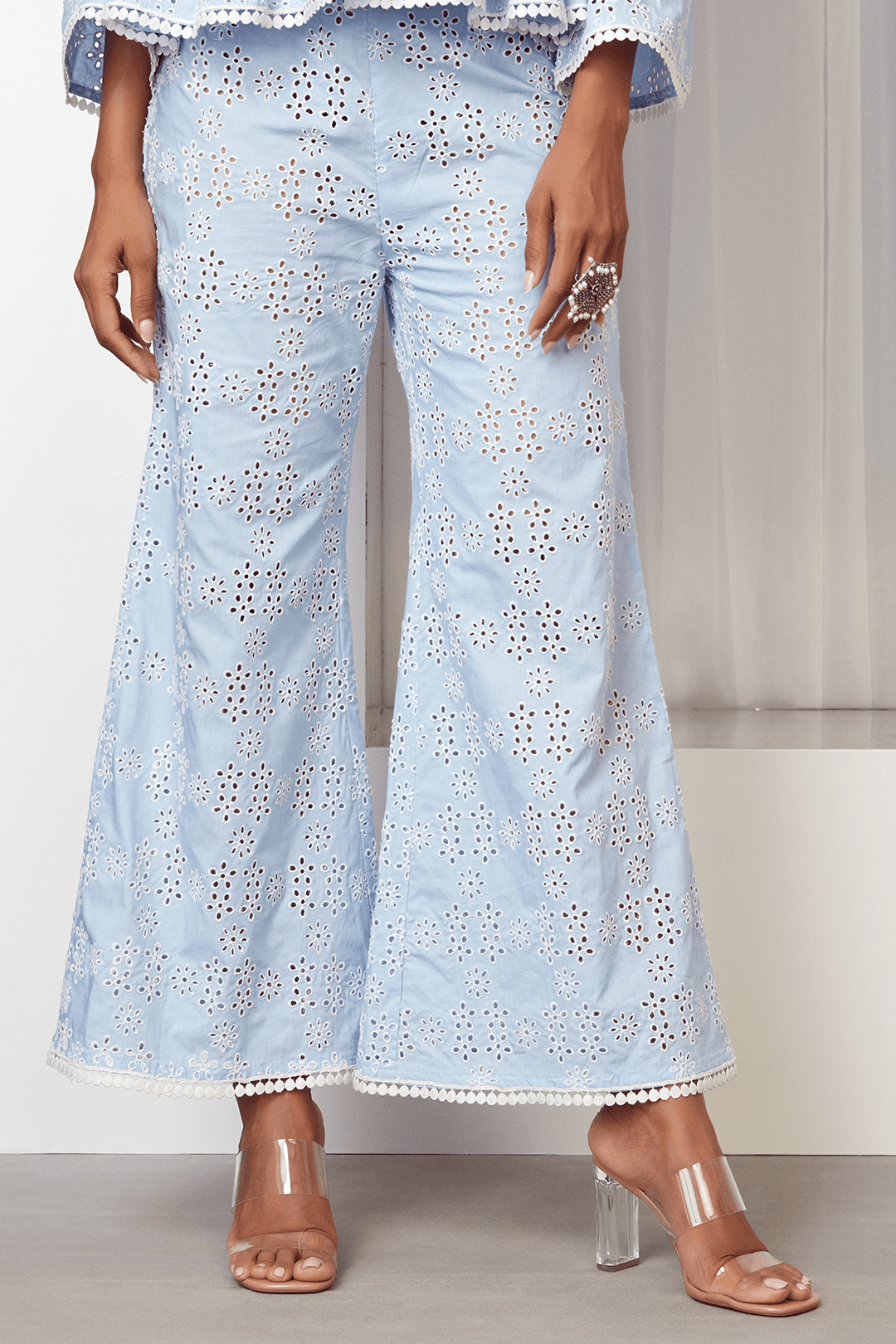 Lea Supima Cotton Light Blue Top Set