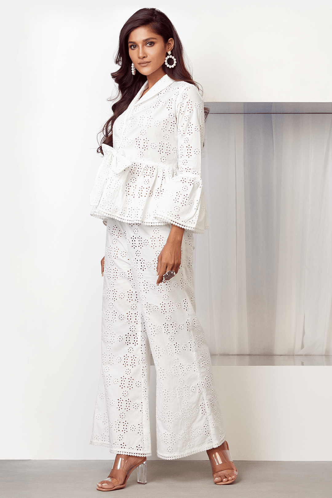 Lea Supima Cotton White Top Set