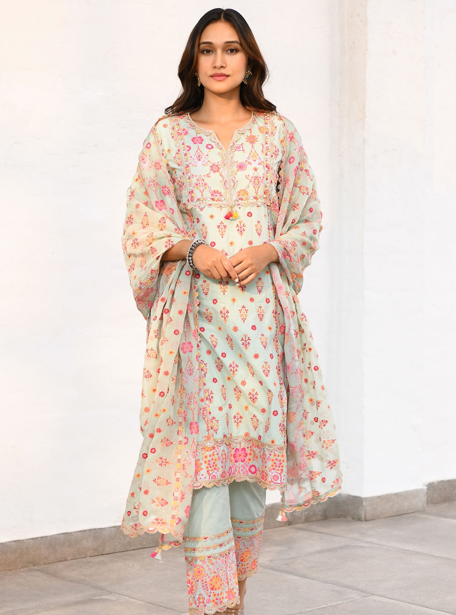Lexi Supima Cotton Green Kurta Set