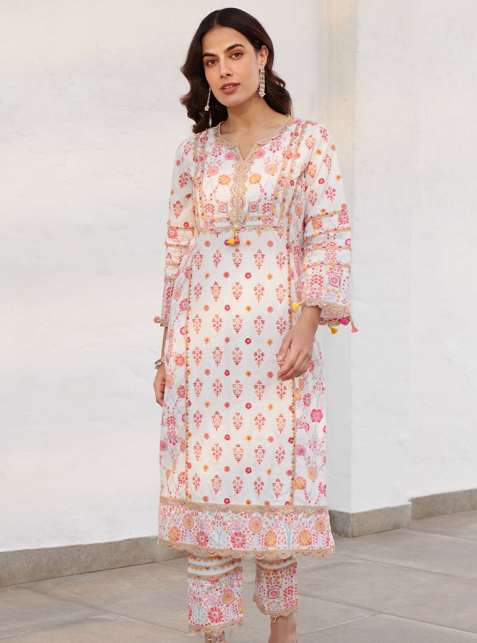 Lexi Supima Cotton White Kurta Set