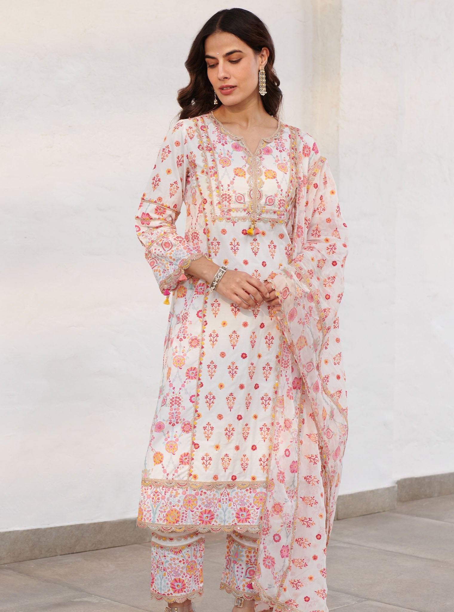 Lexi Supima Cotton White Kurta Set