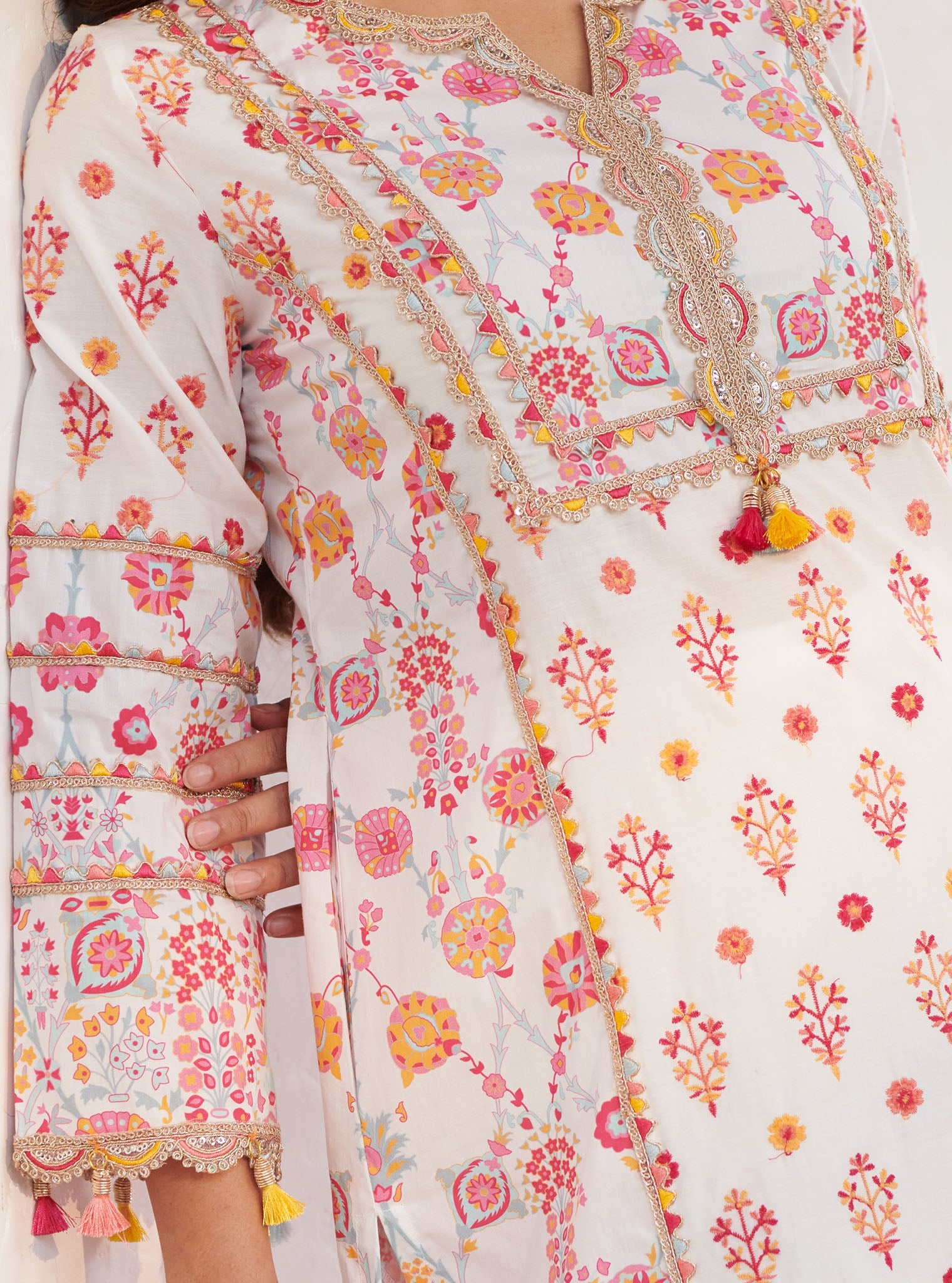 Lexi Supima Cotton White Kurta Set