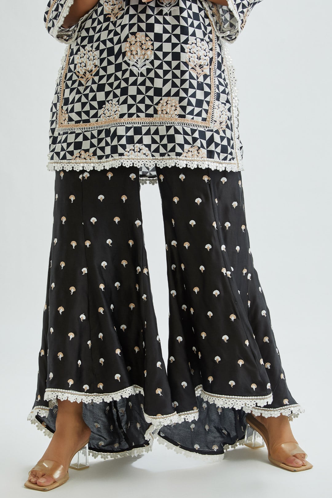 Leyton Cupro Silk Black Kurta Set