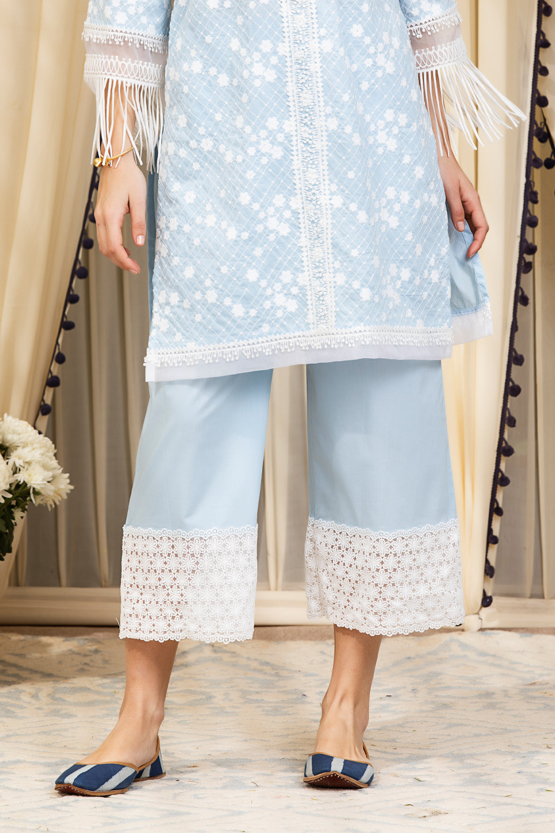 Lina Supima Cotton Kurta with Palazzo Set