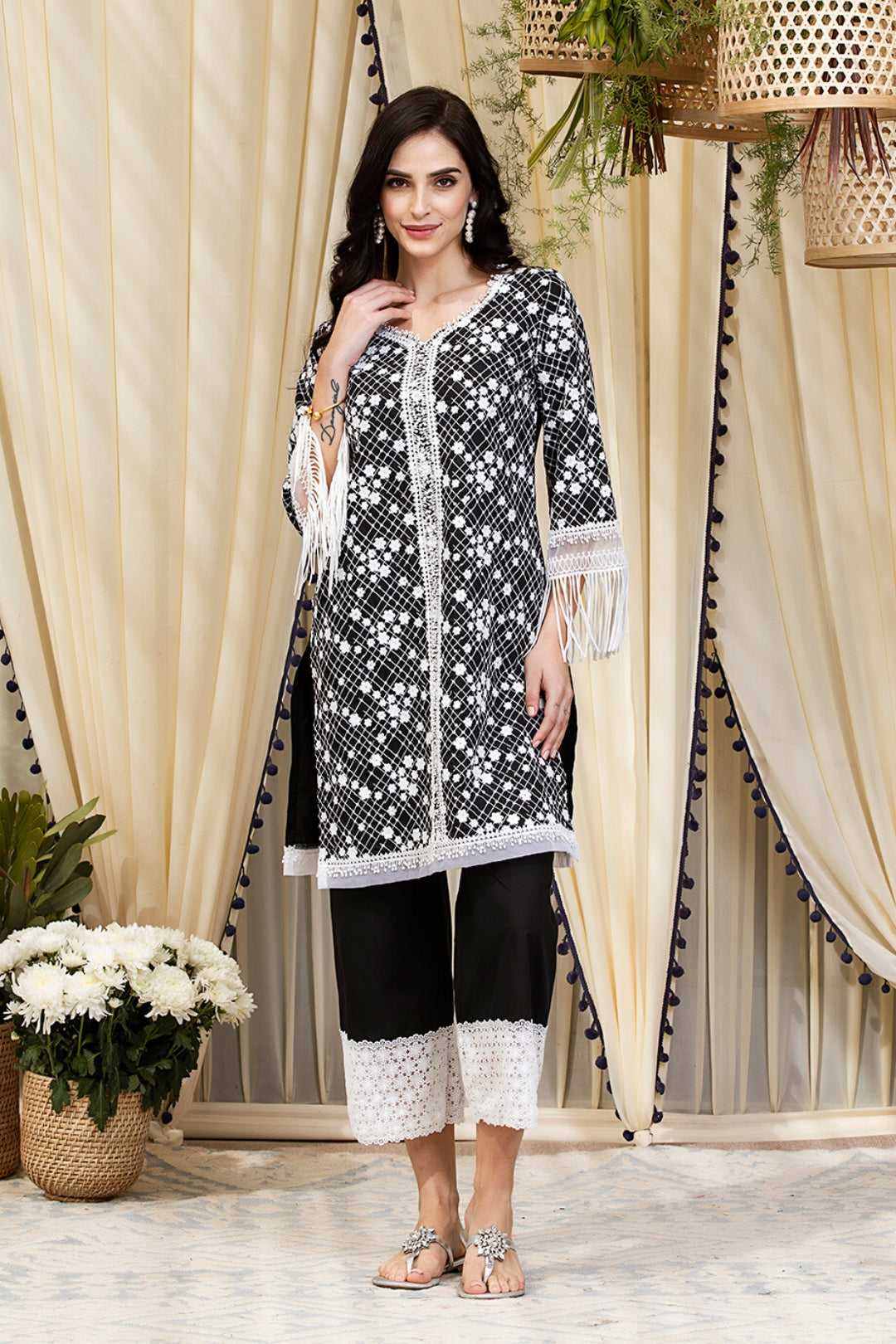 Lina Supima Cotton Kurta with Palazzo Set
