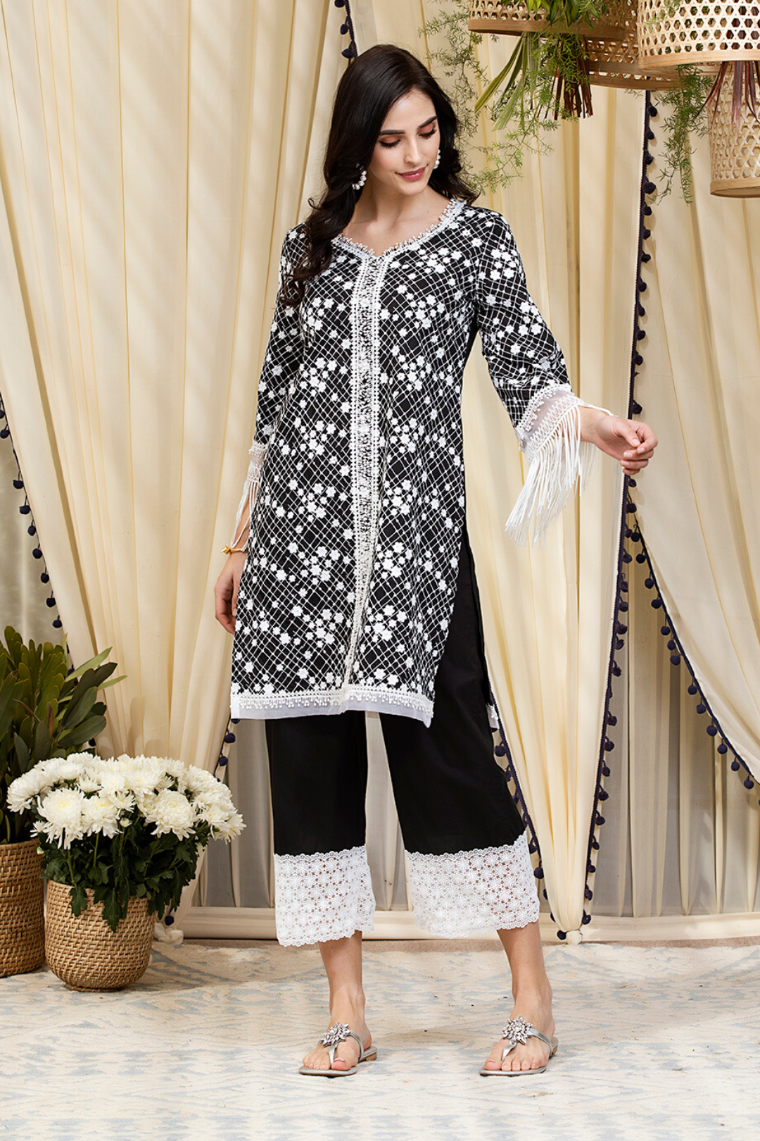 Lina Supima Cotton Kurta with Palazzo Set