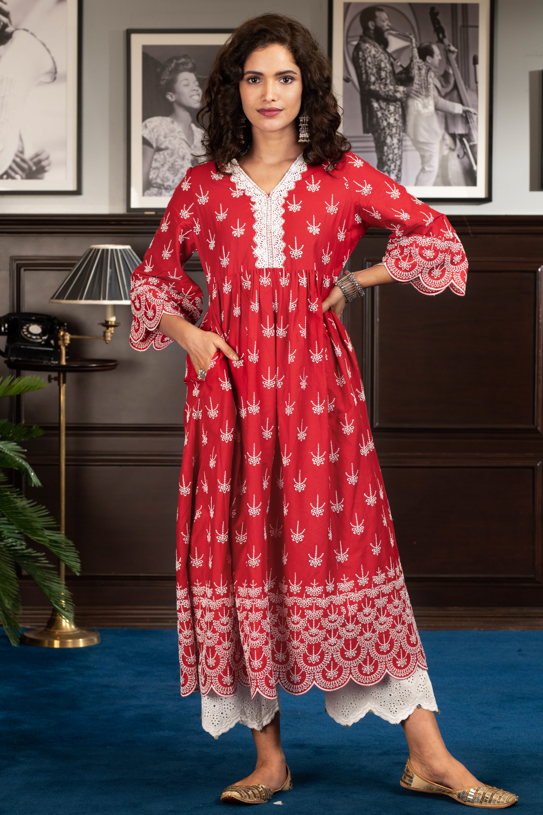 Liaria Supima Cotton Kurta with Palazzo Set
