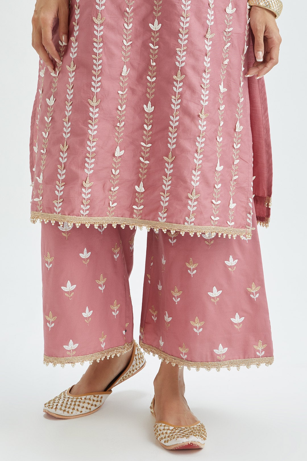 Lynn Supima Satin Mauve Kurta Set