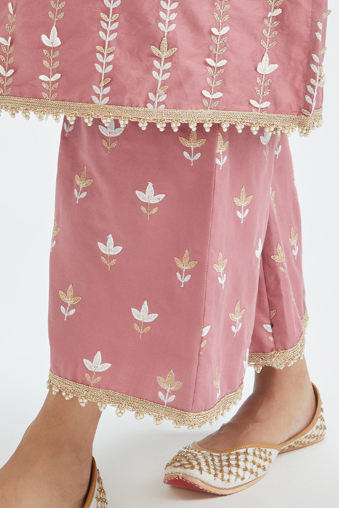 Lynn Supima Satin Mauve Kurta Set