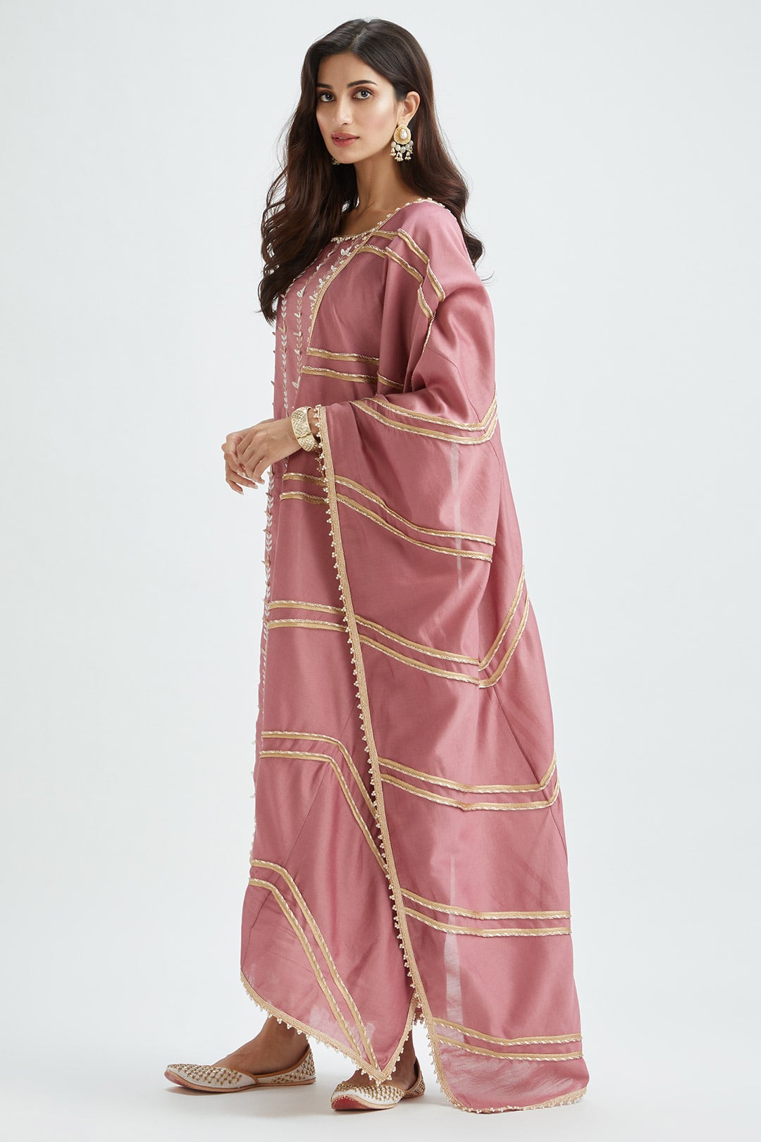 Lynn Supima Satin Mauve Kurta Set