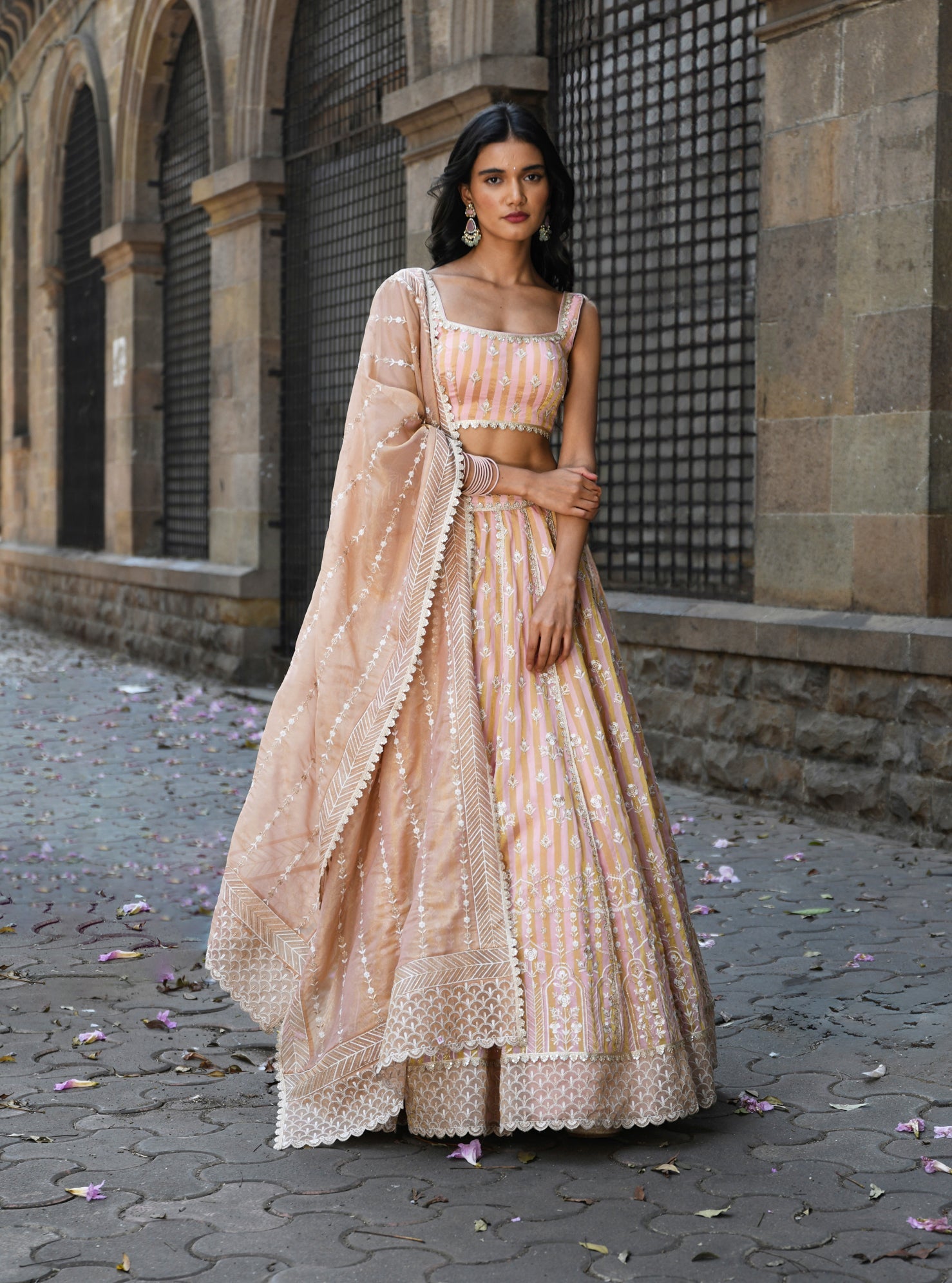 Sindhuri Banarsi Light Pink Lehenga