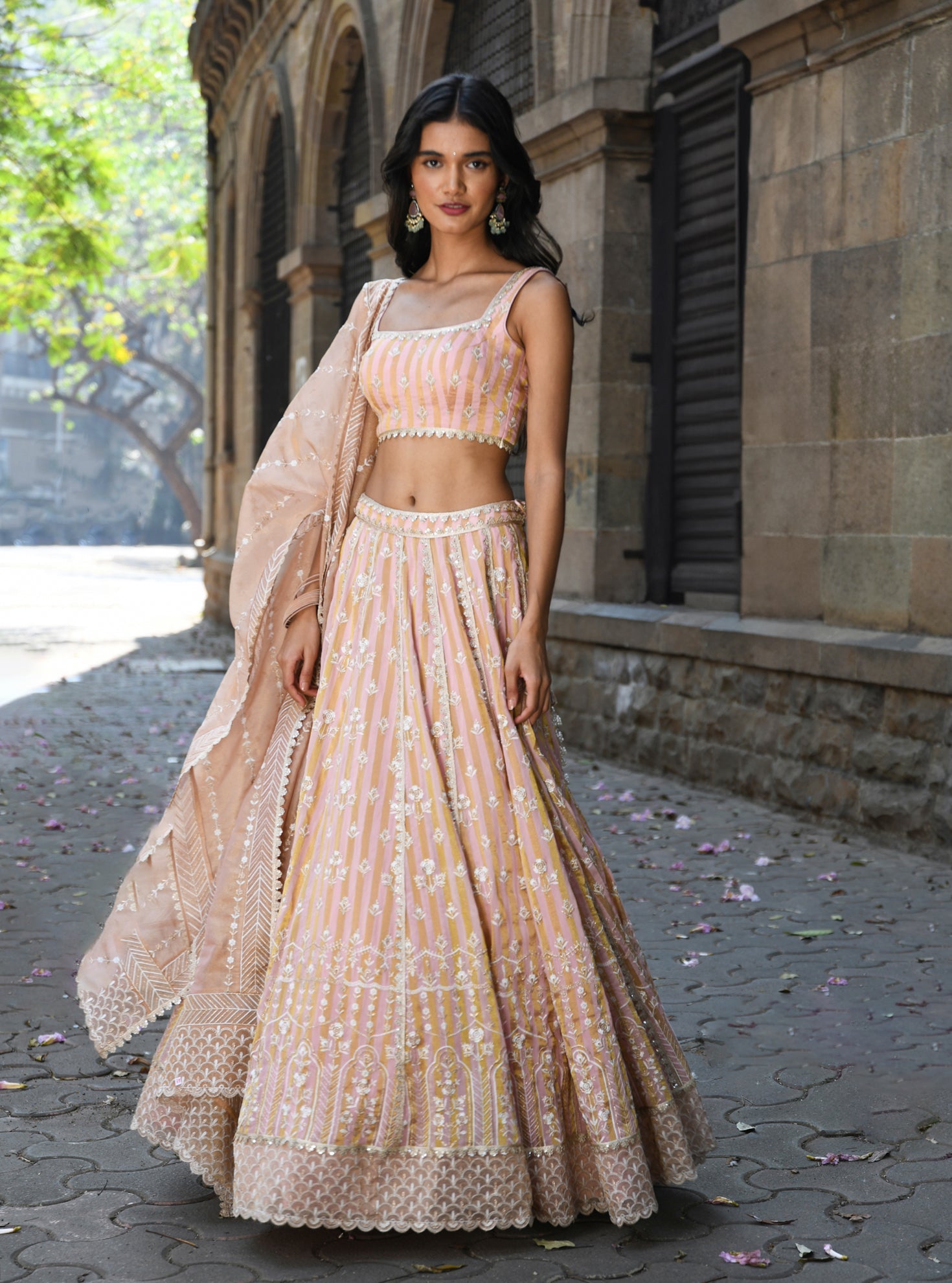 Sindhuri Banarsi Light Pink Lehenga