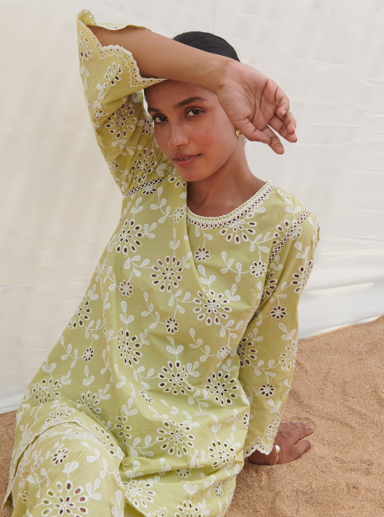 Myrtle Supima Cotton Green Co-ord Set