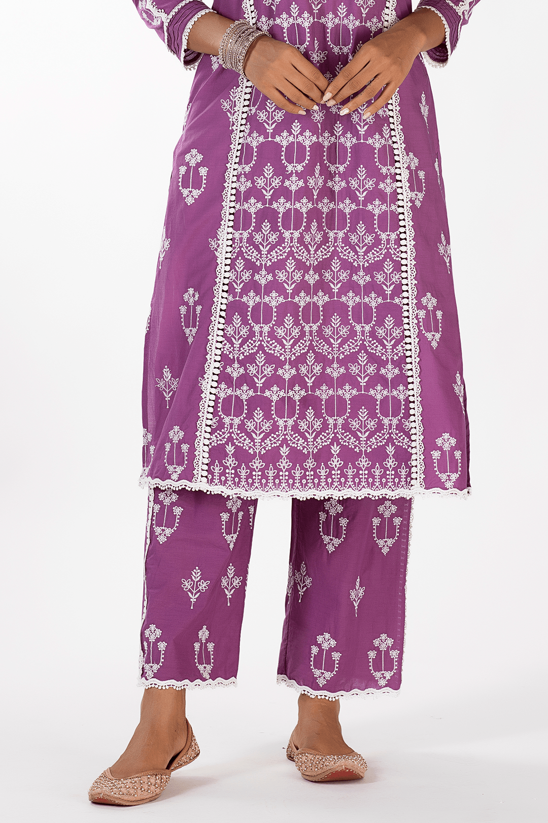 Mae Supima Cotton Purple Kurta Set