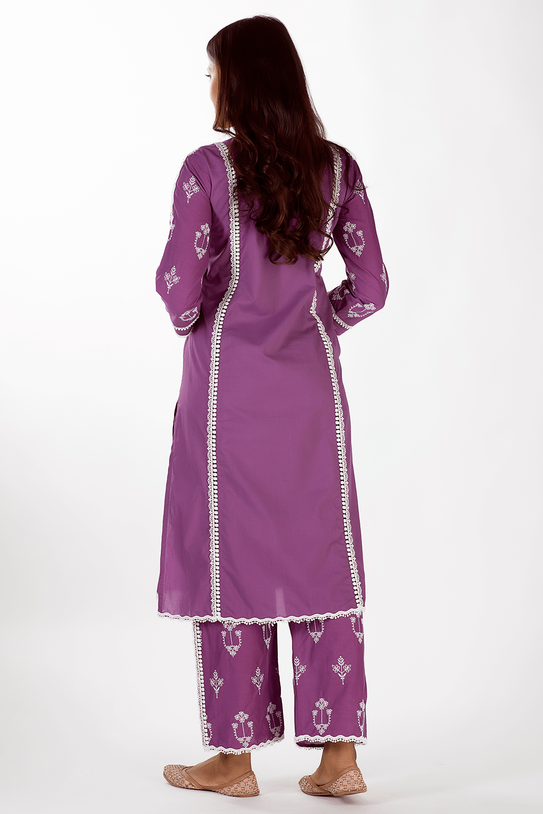 Mae Supima Cotton Purple Kurta Set