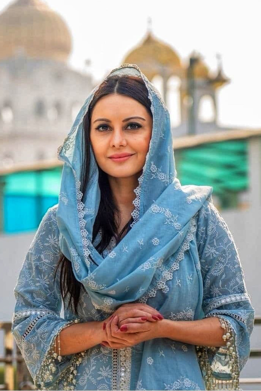 Mollie Supima Cotton Light Blue Kurta Set