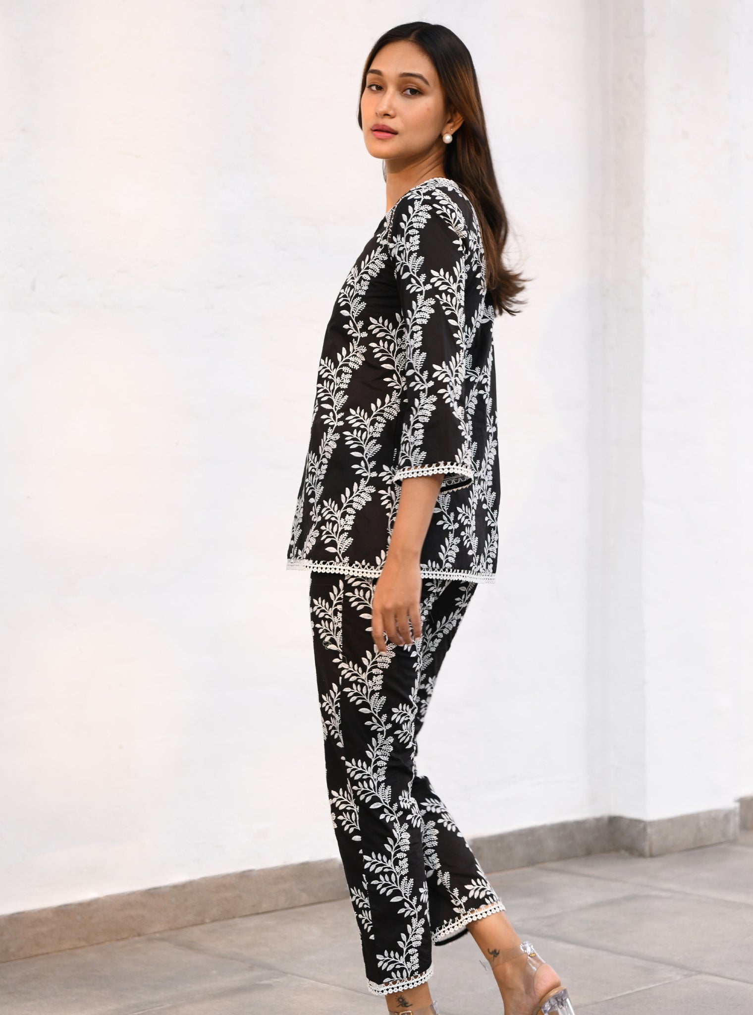 Milton Supima Cotton Black Co-ord Set