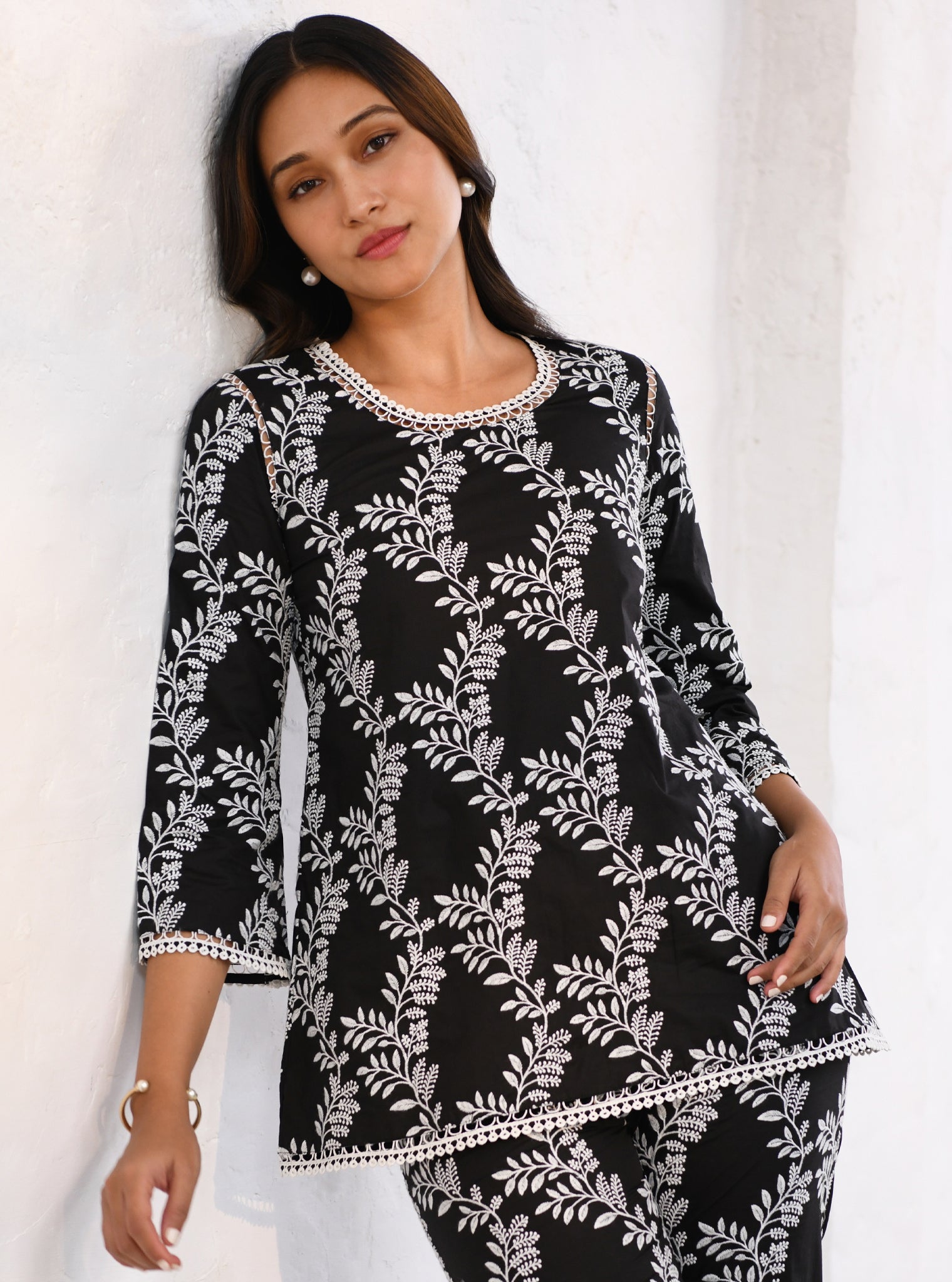 Milton Supima Cotton Black Co-ord Set
