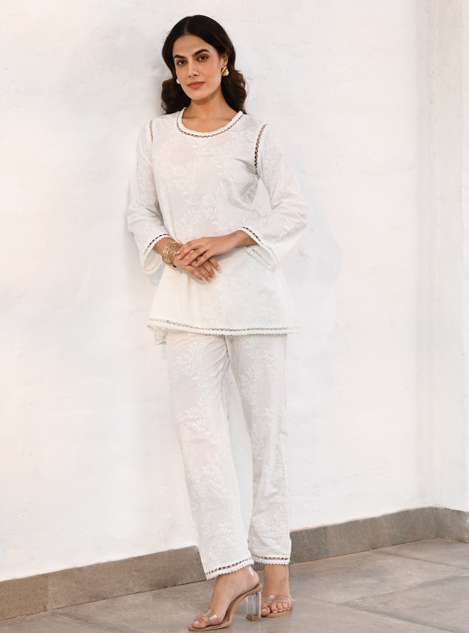 Milton Supima Cotton White Co-ord Set