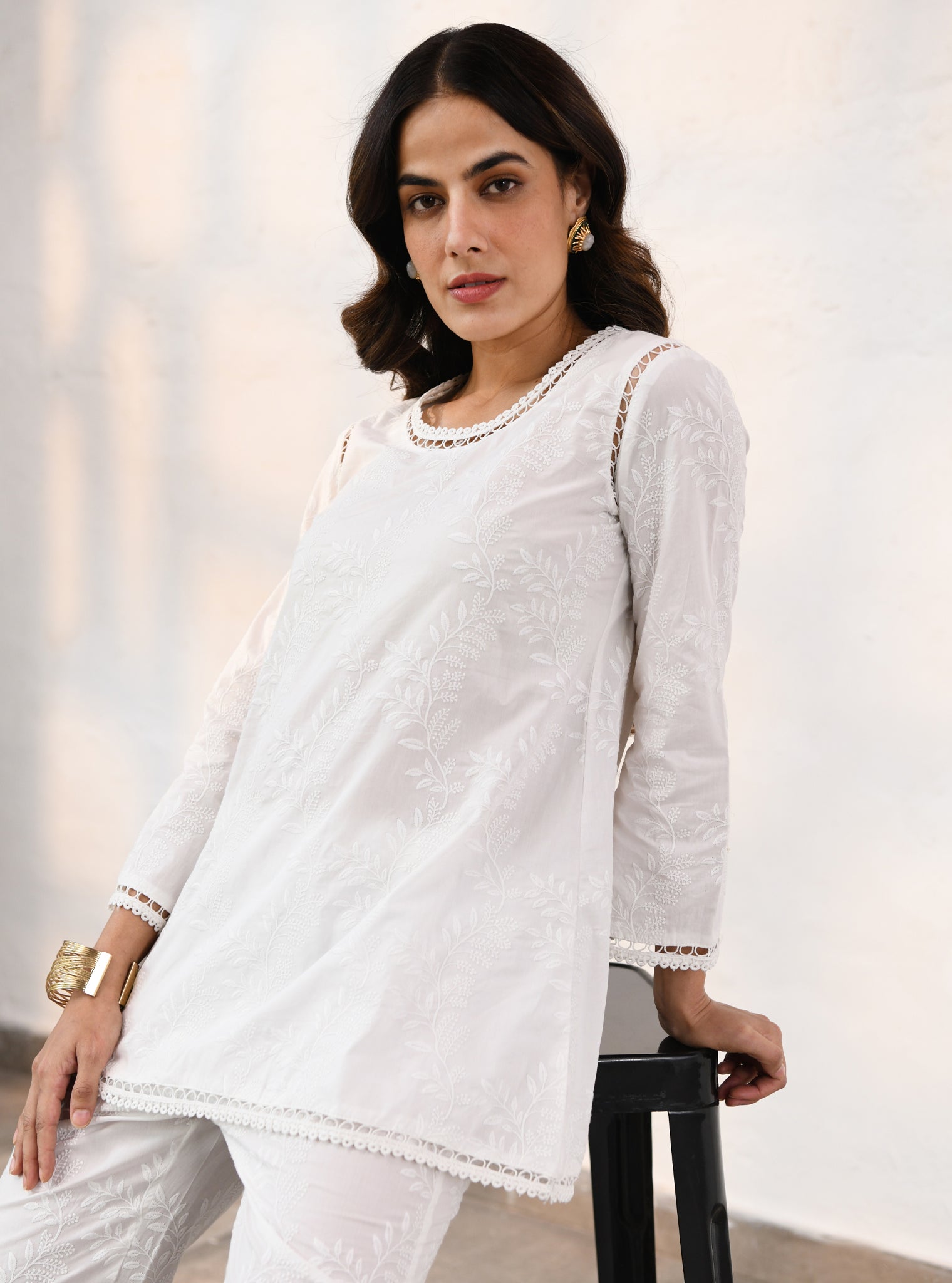 Milton Supima Cotton White Co-ord Set