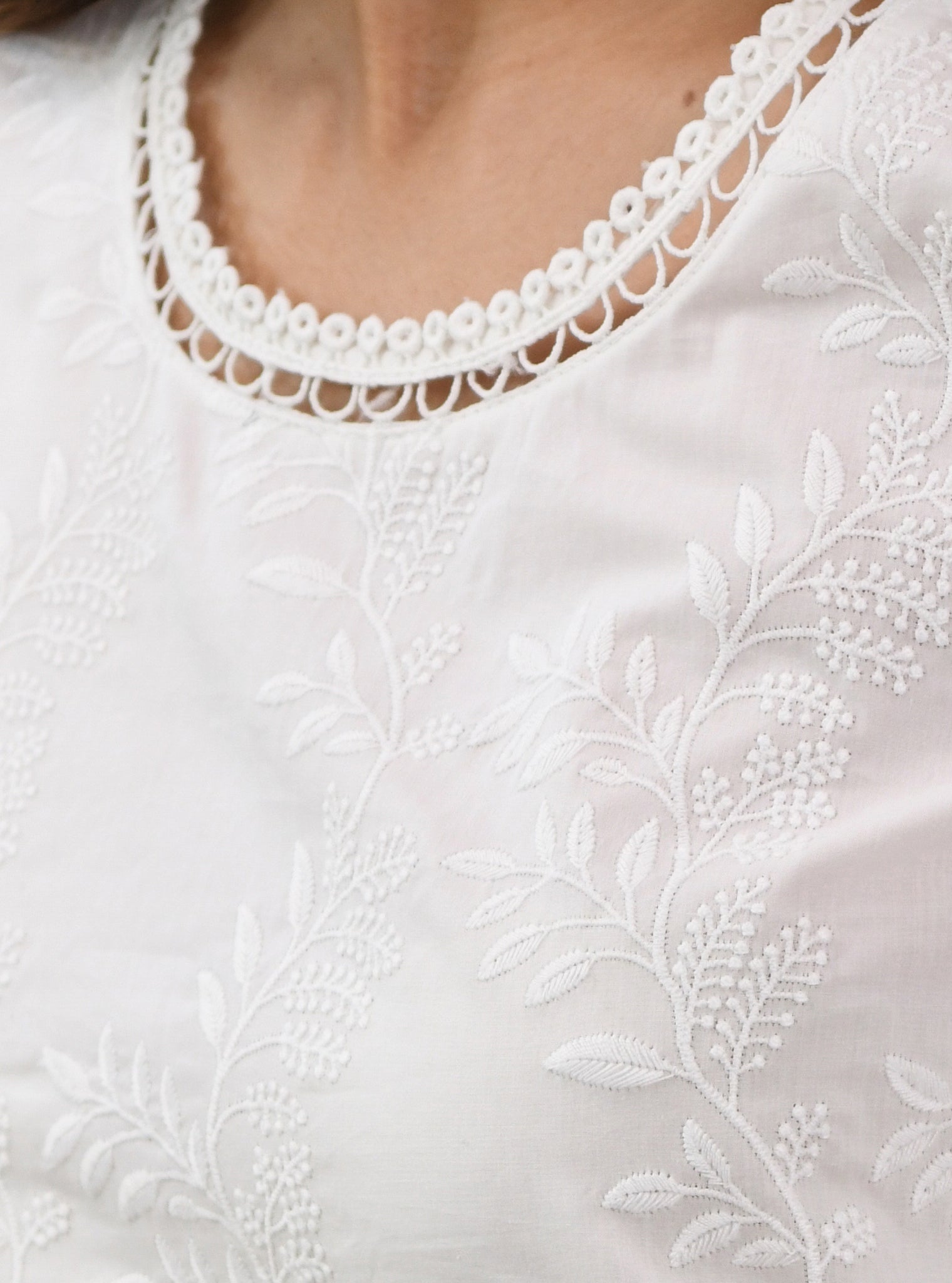 Milton Supima Cotton White Co-ord Set