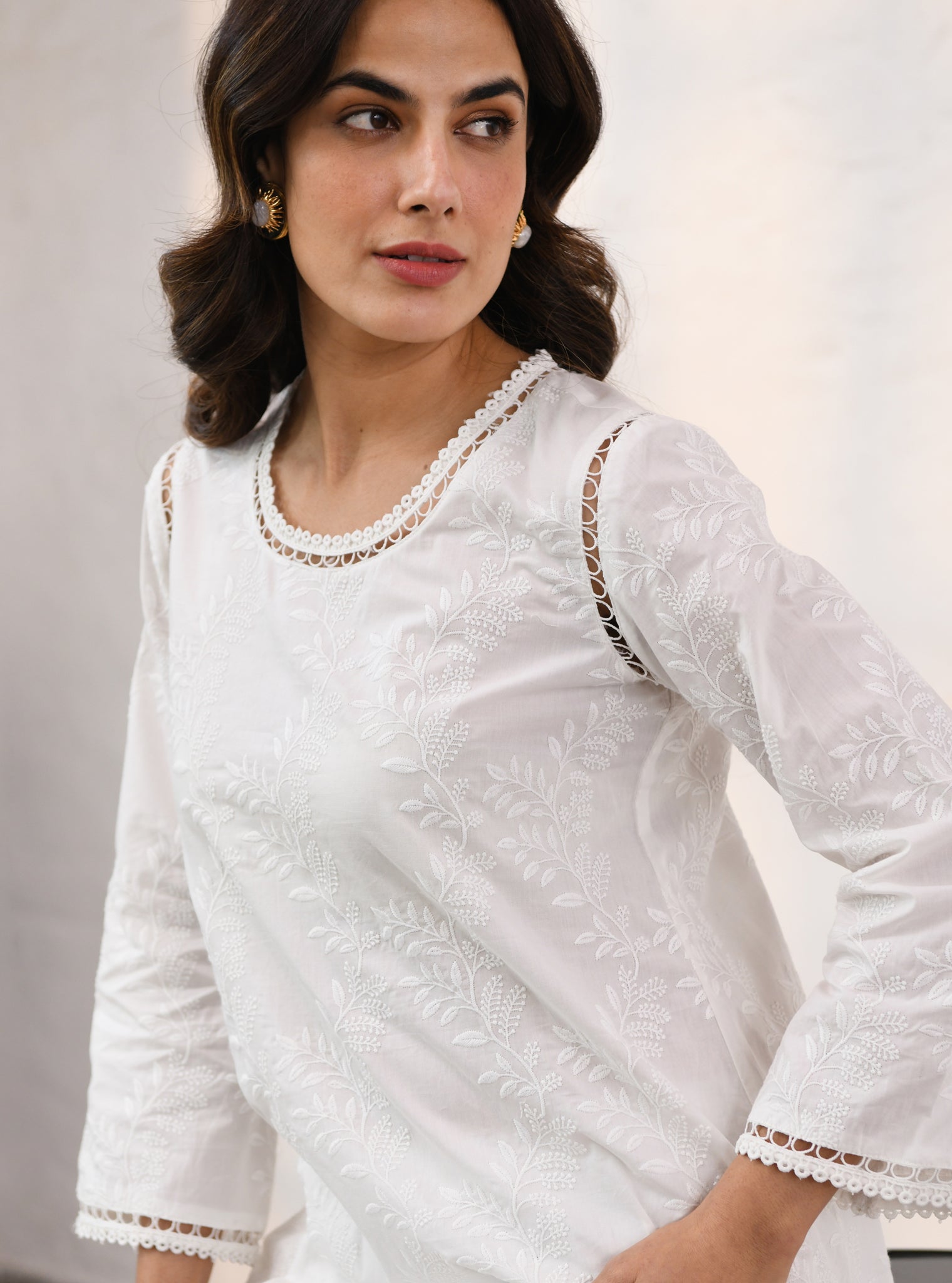 Milton Supima Cotton White Co-ord Set