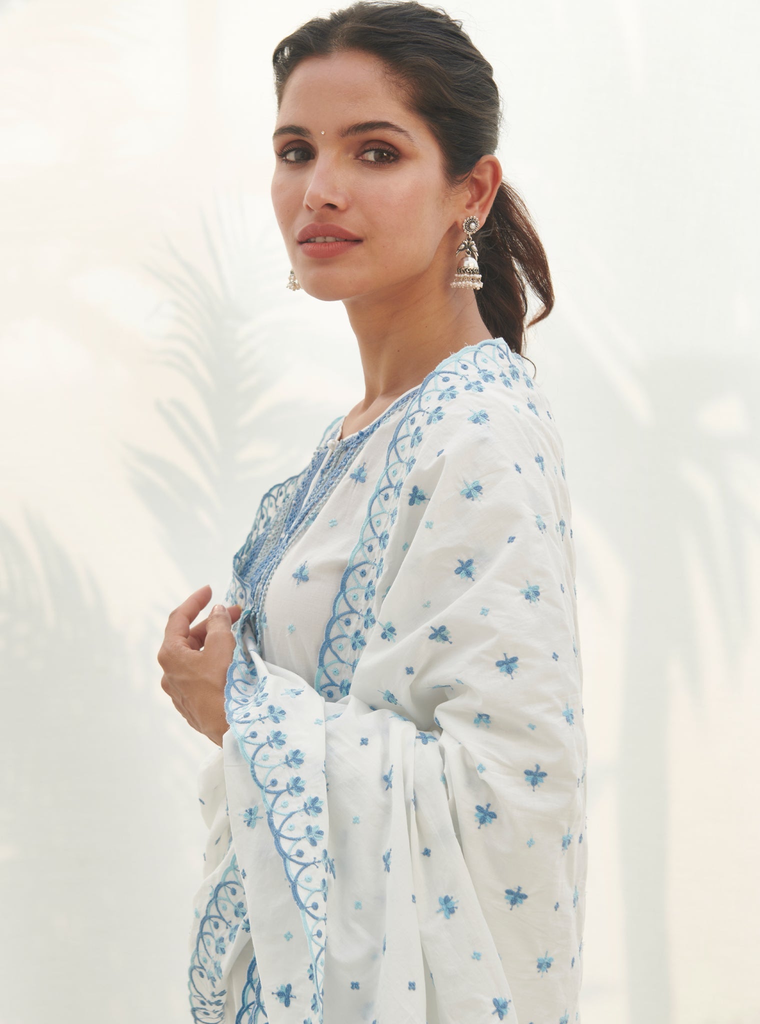 Miramar Supima Cotton White Kurta Set