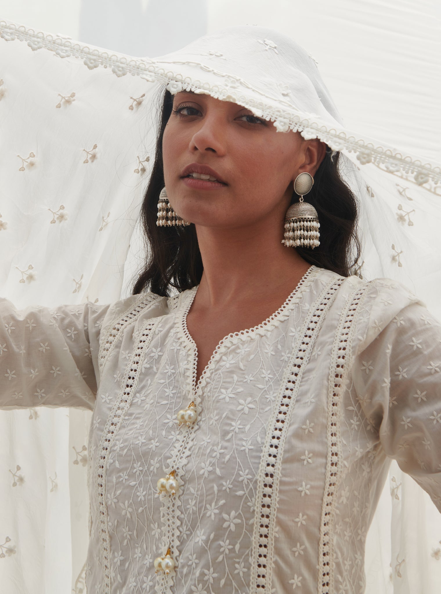 Moira Supima Cotton White Kurta Set
