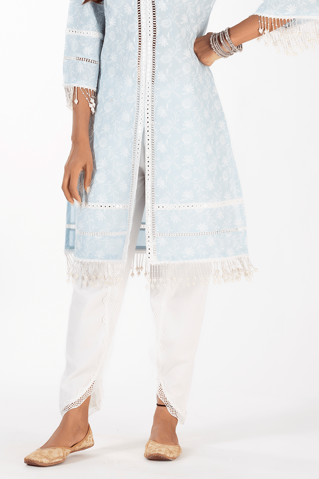 Mollie Supima Cotton Light Blue Kurta Set