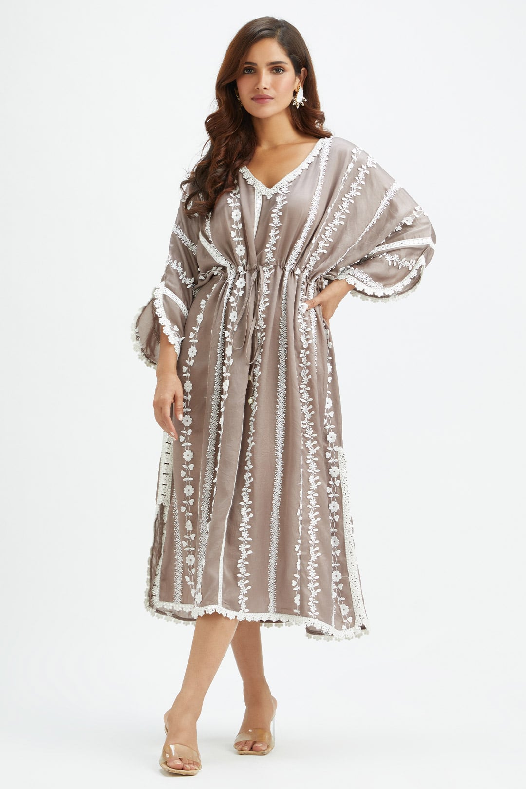 Montana Cupro Silk Grey Kaftan