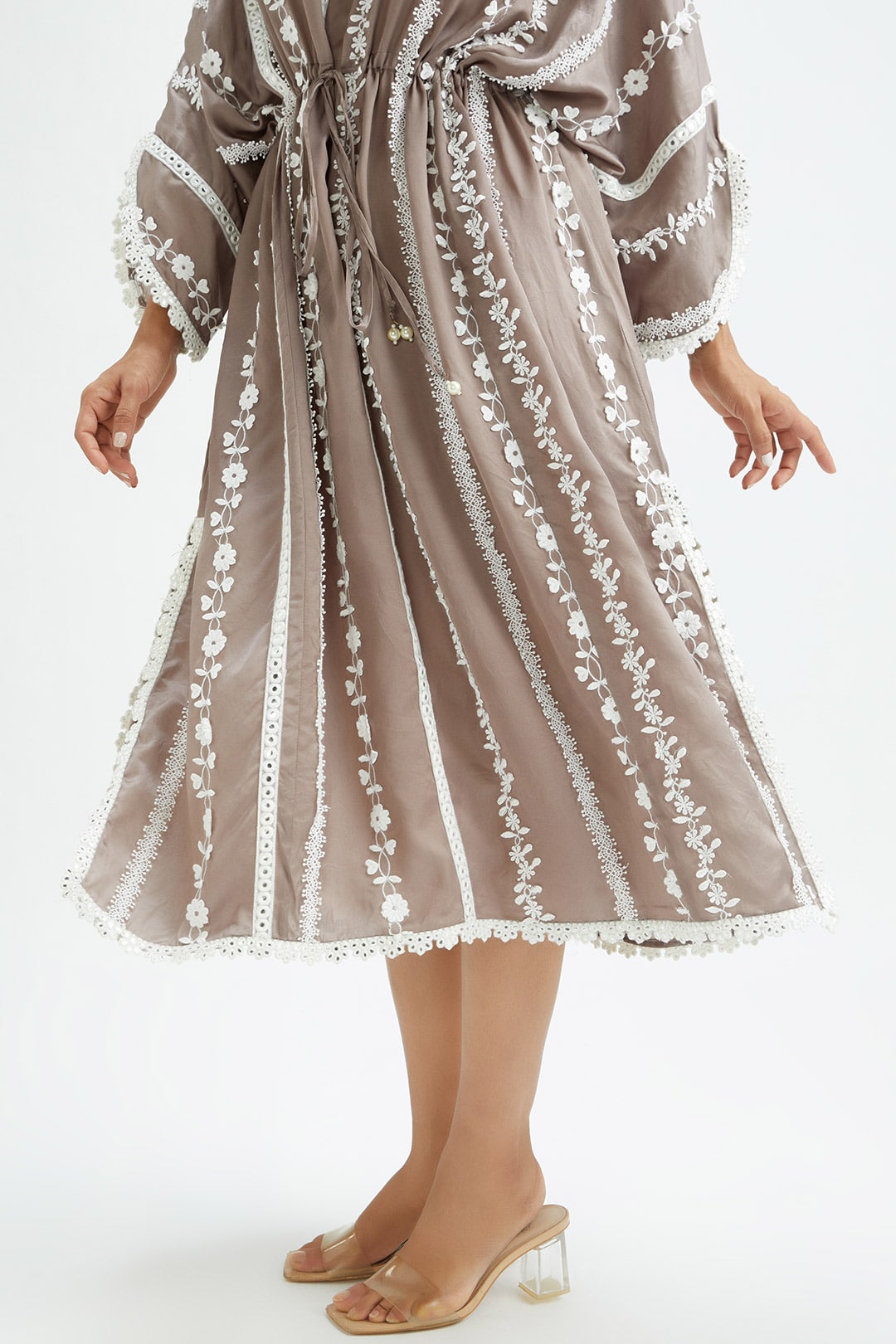 Montana Cupro Silk Grey Kaftan