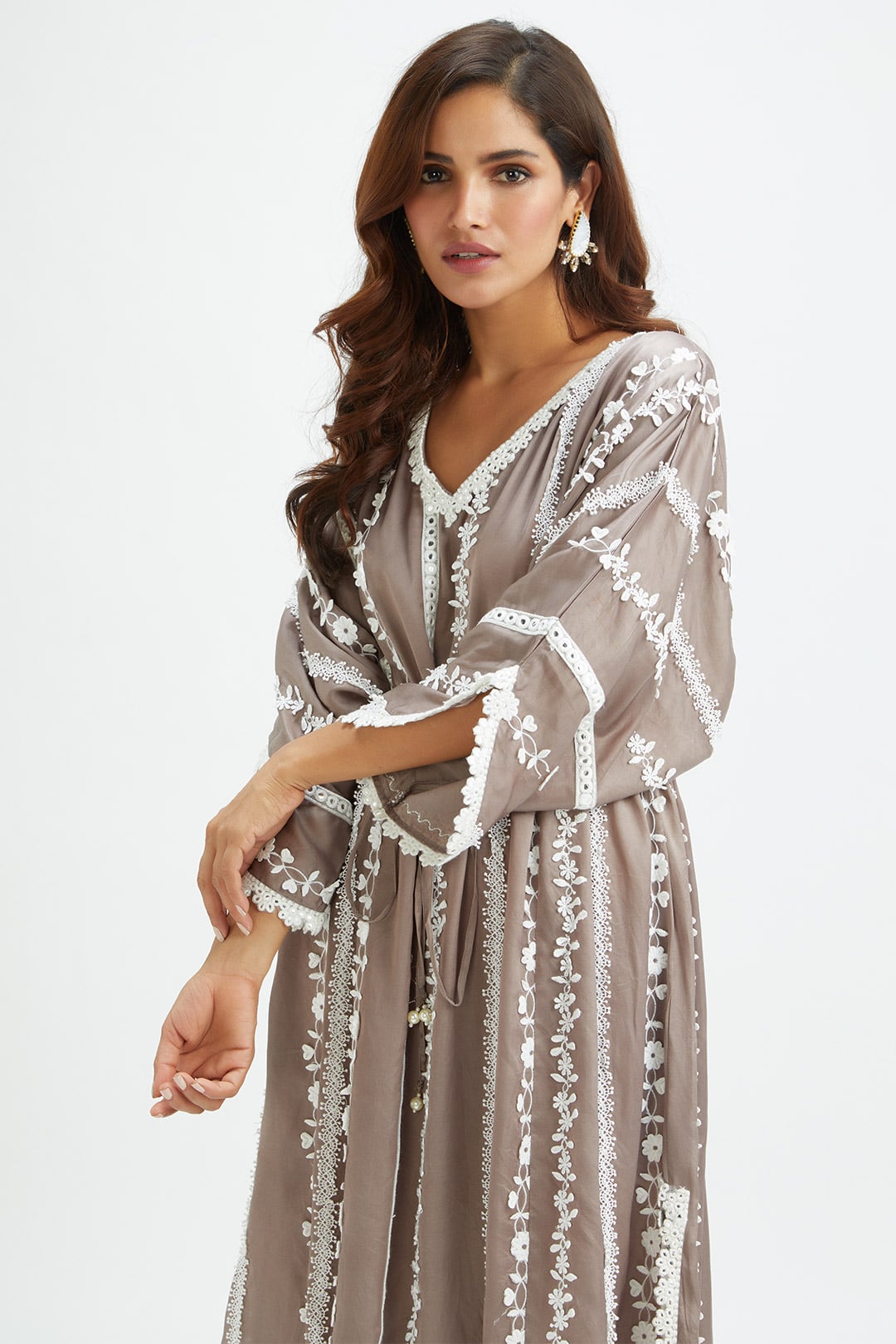 Montana Cupro Silk Grey Kaftan