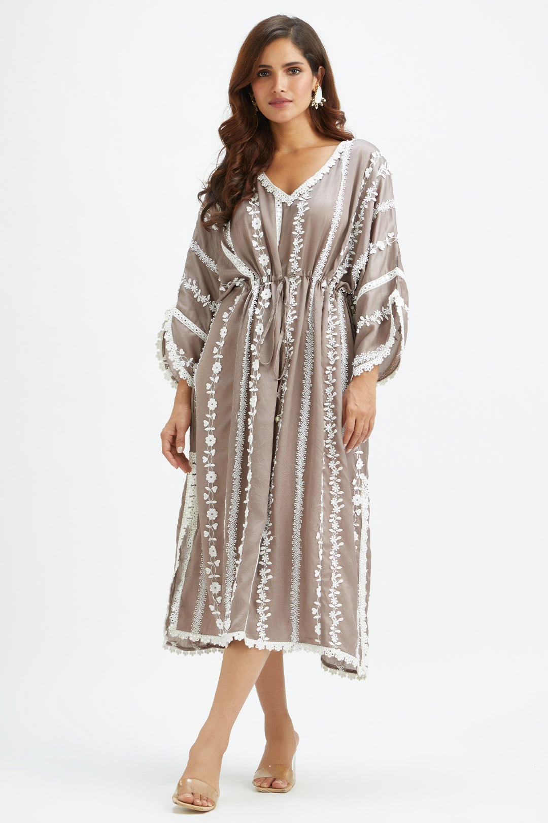 Montana Cupro Silk Grey Kaftan
