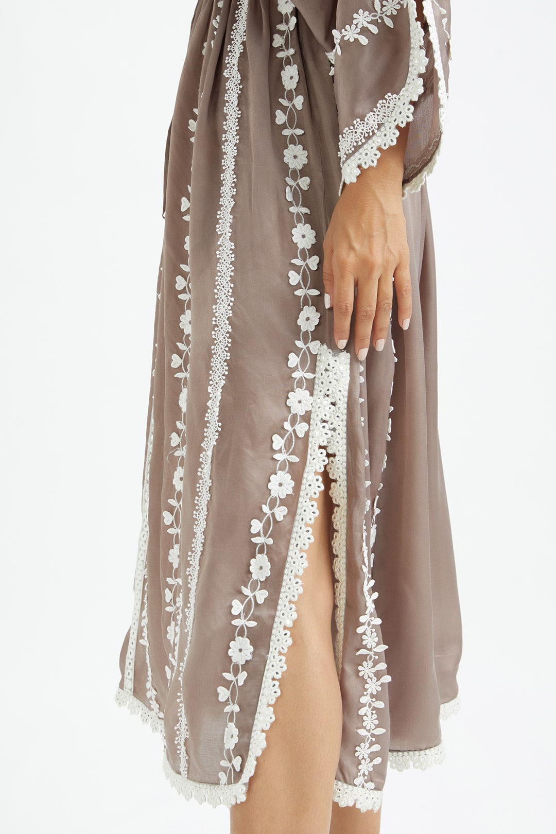 Montana Cupro Silk Grey Kaftan