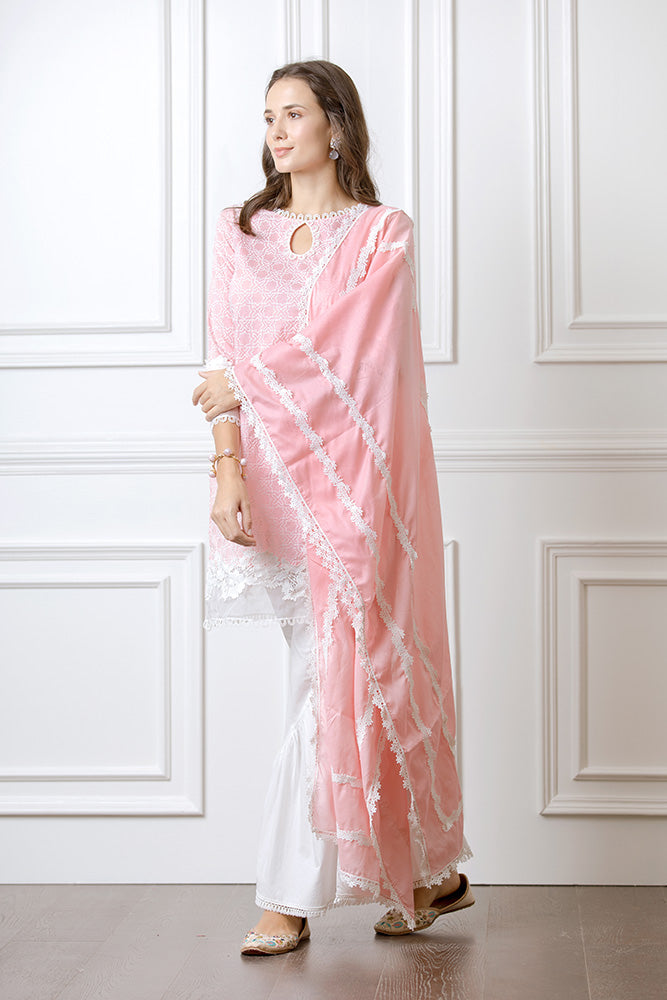 Clover Pink Kurta Set