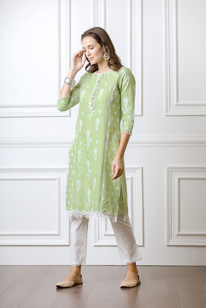 Rue Green Kurta Set