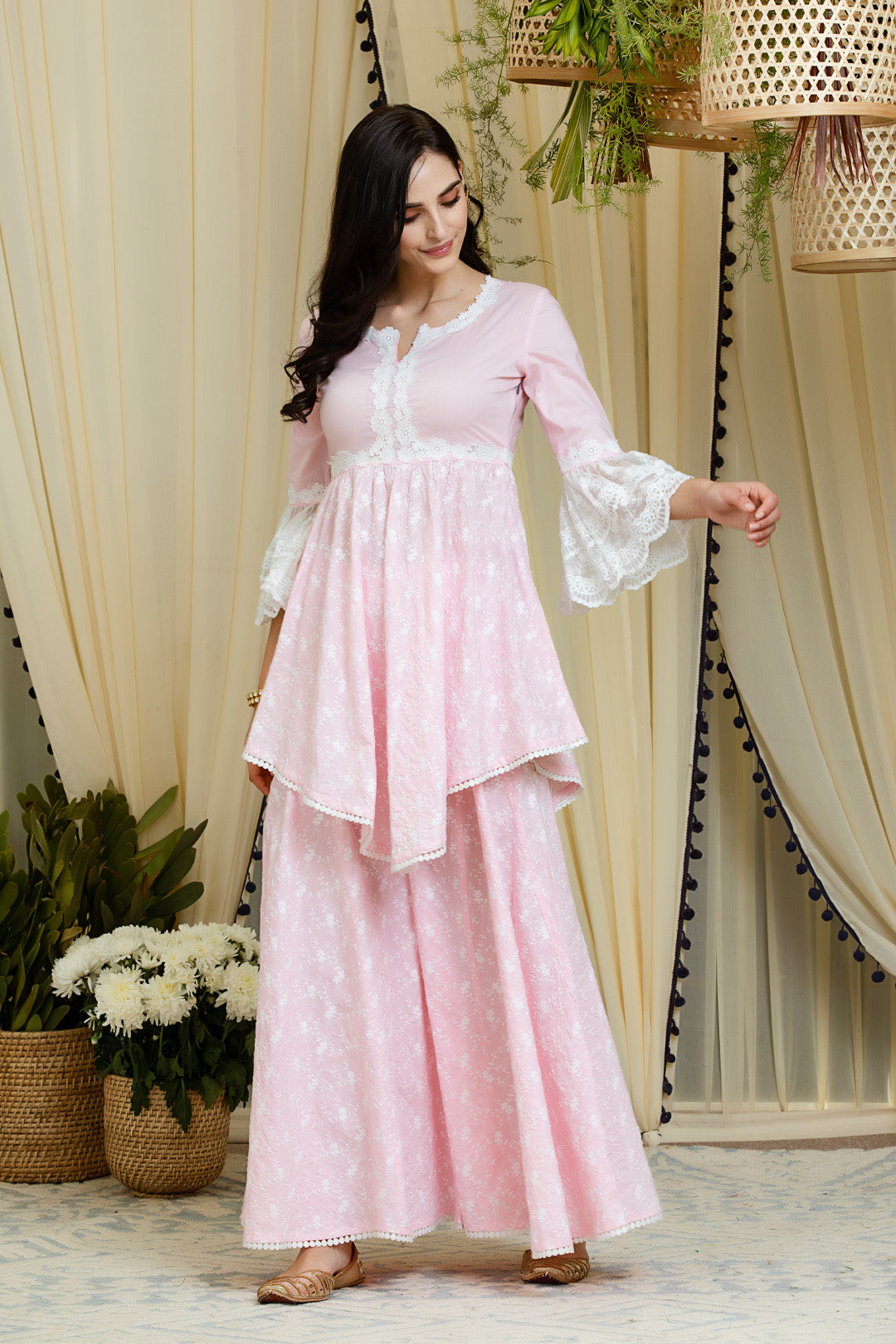 Ariana Supima Cotton Kurta with Sharara Set