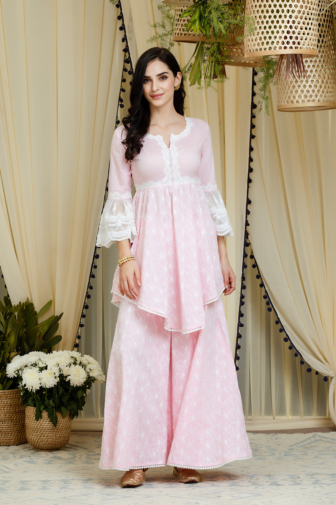 Ariana Supima Cotton Kurta with Sharara Set