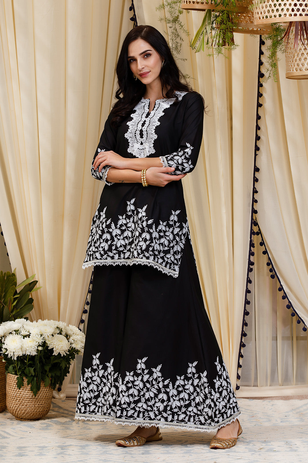 Dona Supima Cotton Kurta with Palazzo Set