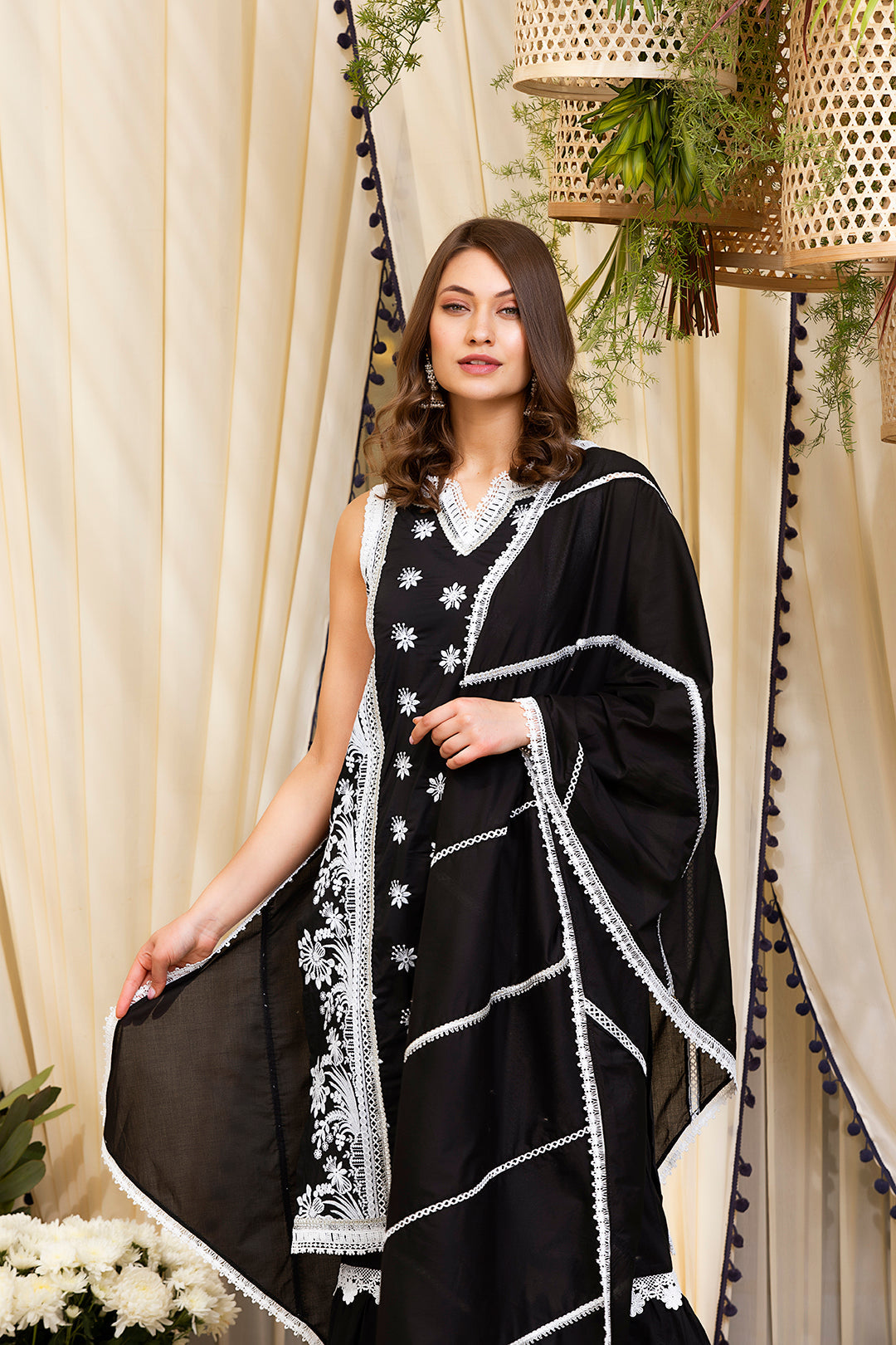 Sofia Supima Cotton Kurta with Garara Set